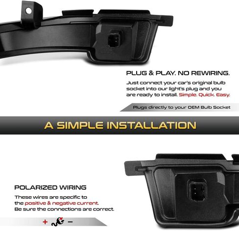 [إشارة انعطاف متتابعة] لـ 2015-2022 Ford Mustang S550 Dark Smoke Amber LED شرائط جانبية مرآة مؤشر الضوء الوامض استبدال المصباح، جانب السائق والراكب in Saudi Arabia