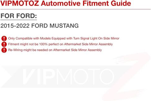 [إشارة انعطاف متتابعة] لـ 2015-2022 Ford Mustang S550 Dark Smoke Amber LED شرائط جانبية مرآة مؤشر الضوء الوامض استبدال المصباح، جانب السائق والراكب in Saudi Arabia