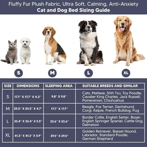 سرير للقطط والكلاب فائق النعومة ومهدئ على شكل كعكة الدونات. غطاء قابل للإزالة، يمكن غسله في الغسالة، مضاد للانزلاق، نسيج قطيفة من الفرو المنفوش، مضاد للقلق. (17'/25'/33'/41) in Kuwait
