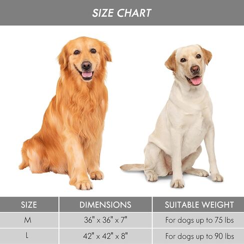 ClevaHome Orthopedic Dog Bed for Large Dogs, Dual Layer Waterproof Round Pet Bed with Washable Cover Nonslip Bottom (Olive Branch) in Kuwait