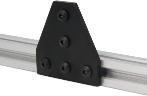 3030 Corner Bracket Plate L Shape 5 Hole 90 Degree Outside Joining Plate with M6x10mm Screws and T-Nuts for 30 x 30mm Series Aluminum Extrusion Profile,8pcs/Pack (Black-3030 L Shape) in Saudi Arabia
