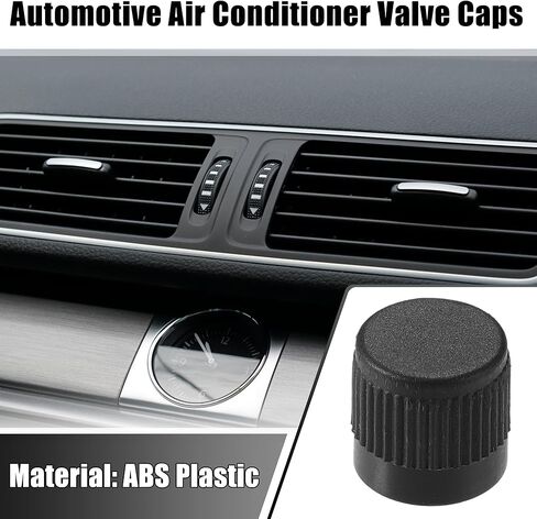 X AUTOHAUX 1 Pcs ID 0.34" Automotive Air Conditioner Valve Caps Air Valve Cap Dust Seal Cover Kit for Car AC System Air Conditioning Repairing ABS Plastic Black in Saudi Arabia