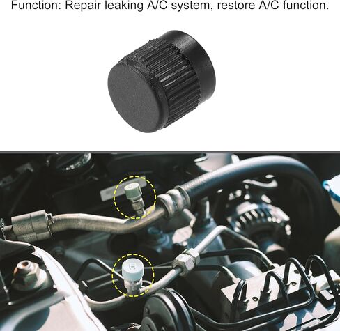 X AUTOHAUX 1 Pcs ID 0.34" Automotive Air Conditioner Valve Caps Air Valve Cap Dust Seal Cover Kit for Car AC System Air Conditioning Repairing ABS Plastic Black in Saudi Arabia
