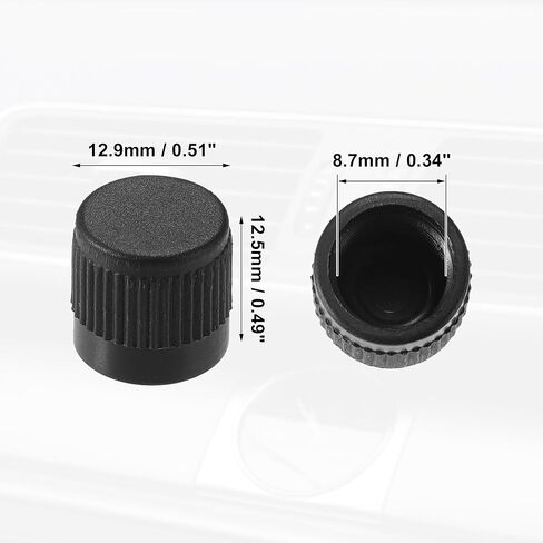 X AUTOHAUX 1 Pcs ID 0.34" Automotive Air Conditioner Valve Caps Air Valve Cap Dust Seal Cover Kit for Car AC System Air Conditioning Repairing ABS Plastic Black in Saudi Arabia