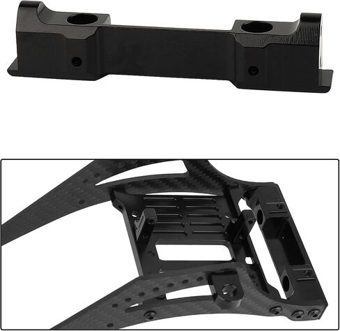 حامل المصد الخلفي الأمامي من سبائك الألومنيوم لـ 1/10 RC Crawler Axial SCX10 Pro Car DIY طقم إطار هيكل معدني جزء ترقية (فضي) in Kuwait
