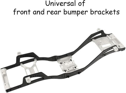 Aluminum Alloy Front Rear Bumper Mounting Mount for 1/10 RC Crawler Axial SCX10 Pro Car DIY Chassis Frame Kit Metal Upgrade Part (Silver) in Saudi Arabia