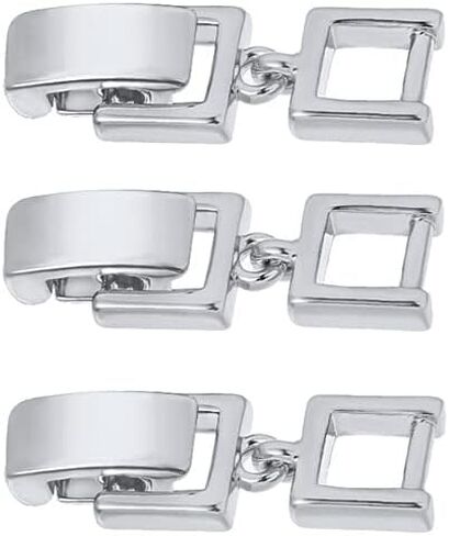 White Gold/Gold/Rose Gold Plated 3pcs Fold Over Clasp set for Bracelet or Necklace Jewelry Extender in Saudi Arabia