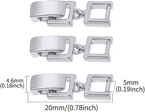 White Gold/Gold/Rose Gold Plated 3pcs Fold Over Clasp set for Bracelet or Necklace Jewelry Extender in Saudi Arabia