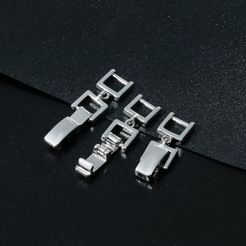 White Gold/Gold/Rose Gold Plated 3pcs Fold Over Clasp set for Bracelet or Necklace Jewelry Extender in Saudi Arabia