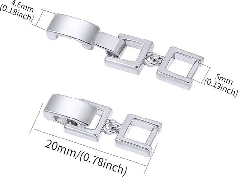 White Gold/Gold/Rose Gold Plated 3pcs Fold Over Clasp set for Bracelet or Necklace Jewelry Extender in Saudi Arabia
