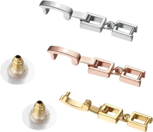 White Gold/Gold/Rose Gold Plated 3pcs Fold Over Clasp set for Bracelet or Necklace Jewelry Extender in Saudi Arabia