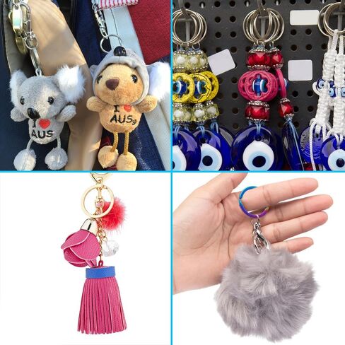 حلقات مفاتيح، 30 قطعة 1.18 بوصة (30 مم) حلقات مفاتيح مقسمة مستديرة لسلاسل المفاتيح والمنزل والسيارة المعدنية الكبيرة وعلامات حلقية للكلاب in Kuwait