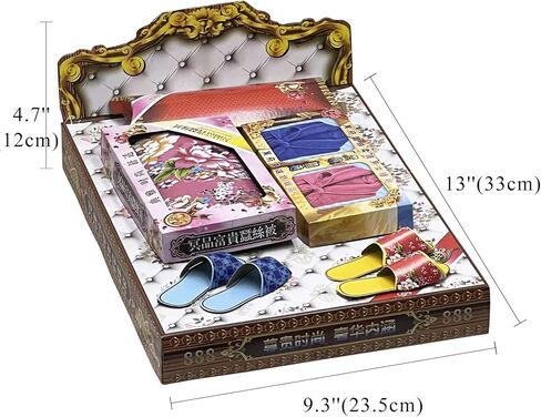 Ancestor Money - Chinese Joss Paper Twin Bed Papercraft, Sacrificial Supplies for Ancestor Deceased Family During Hungry Ghost Festival All Souls Day in Saudi Arabia