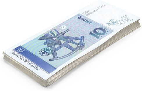 امسح العلامات التجارية النقدية 100 × 10 مارك ألماني أموال للعب (الحجم الحقيقي) in Kuwait