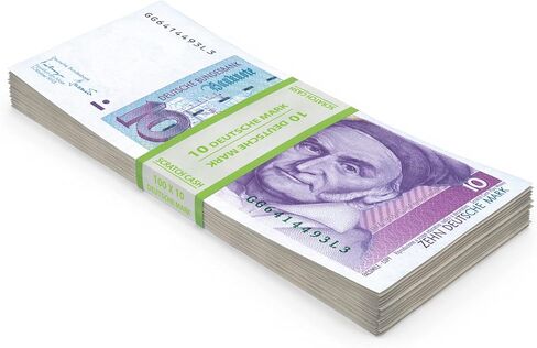 امسح العلامات التجارية النقدية 100 × 10 مارك ألماني أموال للعب (الحجم الحقيقي) in Kuwait