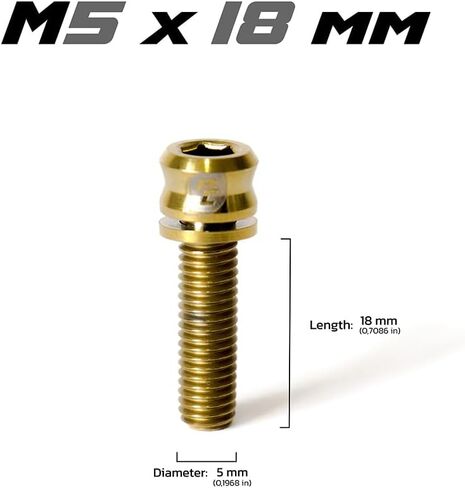 Bike Titanium Stem Bolts, Set of Bolts for Mountain Bike, Road Bike, DH and Gravel | Ultra Lightweight and Corrosion Resistant in Saudi Arabia