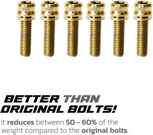 Bike Titanium Stem Bolts, Set of Bolts for Mountain Bike, Road Bike, DH and Gravel | Ultra Lightweight and Corrosion Resistant in Saudi Arabia