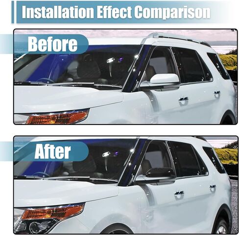 uxcell 1 Pair Left Right Chrome Plated Top Half Mirror Cover for Ford Explorer 2011-2015 in Saudi Arabia