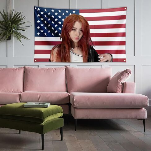 LE SSERAFIM America Flag 3x5FT CHAEWON Tapestry, Funny Flag Kpop Room Merch, Gift for Lesserafim Fearnot K-pop Fan Gift, College Dorm Wall Decor (aa) in Saudi Arabia
