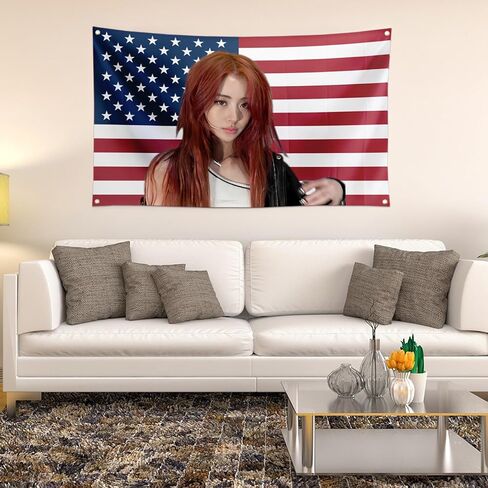 LE SSERAFIM America Flag 3x5FT CHAEWON Tapestry, Funny Flag Kpop Room Merch, Gift for Lesserafim Fearnot K-pop Fan Gift, College Dorm Wall Decor (aa) in Saudi Arabia