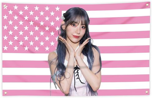 LE SSERAFIM America Flag 3x5FT CHAEWON Tapestry, Funny Flag Kpop Room Merch, Gift for Lesserafim Fearnot K-pop Fan Gift, College Dorm Wall Decor (aa) in Saudi Arabia