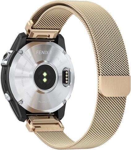 Meliya for Fenix ​​6 Band 22mm حزام ساعة معدني لـ Fenix ​​7/Fenix ​​6/Fenix ​​6 Pro/Fenix ​​5/Fenix ​​5 Plus/Forerunner 935/Forerunner 945/Instinct/Approach S60/S62/Quatix 6/Quatix 5/Epix in Saudi Arabia