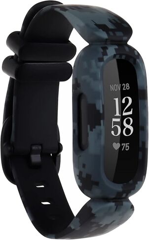 Compatible with Fitbit Ace 3 Bands for Kids, Soft Pattern Printed Floral Band Accessories Wristbands Replacement for Fitbit Ace 3 Boys Girls in Saudi Arabia