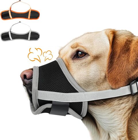 قطعتان من كمامة الكلاب مقاس XXL للكلاب الكبيرة، واقي فم الكلب للكلاب الكبيرة الحجم التي يمكنها تناول الطعام والشراب، كمامة كلب شبكية من النايلون الناعم، لا كمامة للنباح للاستمالة، بيتبول، الراعي الألماني، روتويللر in Kuwait