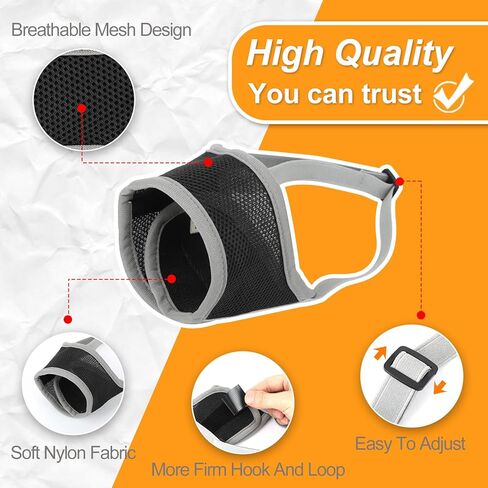 قطعتان من كمامة الكلاب مقاس XXL للكلاب الكبيرة، واقي فم الكلب للكلاب الكبيرة الحجم التي يمكنها تناول الطعام والشراب، كمامة كلب شبكية من النايلون الناعم، لا كمامة للنباح للاستمالة، بيتبول، الراعي الألماني، روتويللر in Kuwait