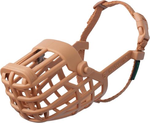 Baskerville Classic Basket Muzzle - Dog can Pant and Drink, Prevents Biting and Food Waste Scavenging, Strong TPR, Ideal for Longer Nosed Dogs, Breathable Dog Training Muzzle for Small Dogs (Size 2) in Saudi Arabia