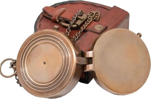2.5" Engraved Brass Compass Gift Leather case to My Son/Personalized Nautical Gift for Son from Dad/from Mom/Gift for Son, Love Mom, Son from Mom. in Saudi Arabia
