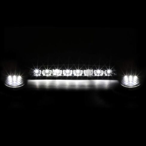 DNA Motoring CBL-CSIL02-CH-W LED سقف الكابينة العلوي عدسة مركزية مع زوج مصباح جانبي in Saudi Arabia