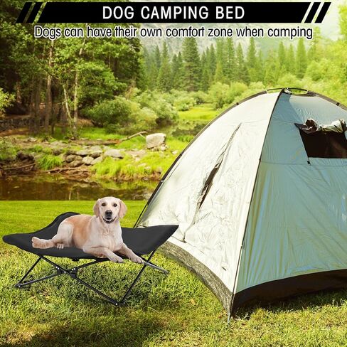 2 Pack Portable Dog Elevated Bed 35 x 35 x 10 Inch Folding Raised Pet Cot with Storage Bags and Washable Padded Cushion for Small Medium Dog Camping Travel Home Outdoor Indoor in Saudi Arabia