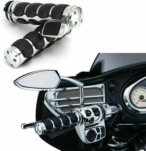 مقابض يد لمقود الدراجة النارية مقاس 1 بوصة 25 مم لـ Dyna Sportstser Softail Touring Street Bob Fatboy FLSTF لـ Kawasaki Vulcan VN 500 1 بوصة مقود دراجة نارية مقابض يد سبايك in Kuwait
