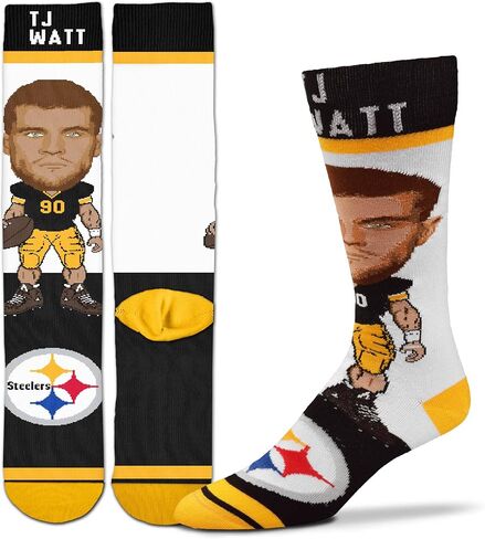 FBF - NFL Pittsburgh Steelers Player # Footwear For Men And Women Game Day Apparel Dress Socks - T.J. Watt in Saudi Arabia