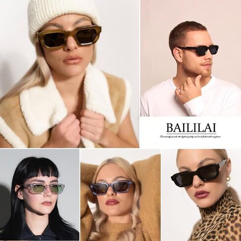 نظارات شمسية مستطيلة عصرية للنساء والرجال، وضوح عالي الوضوح، وحماية من الأشعة فوق البنفسجية، وتقليل الوهج A037 in Kuwait