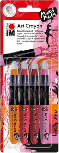 مجموعة أقلام تلوين فنية إبداعية من مارابو 4/عبوة - جميل باللون الأحمر والوردي والبرتقالي والأحمر in Kuwait