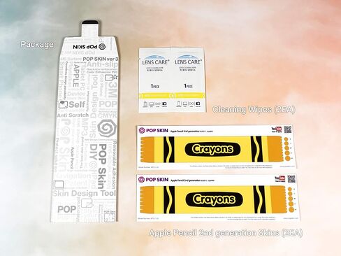 غلاف من الفينيل بتصميم أسود من Crayons لقلم Apple الجيل الثاني فقط، AP2-C-01 (تتضمن وحدتان، أقلام تلوين سوداء) in Kuwait