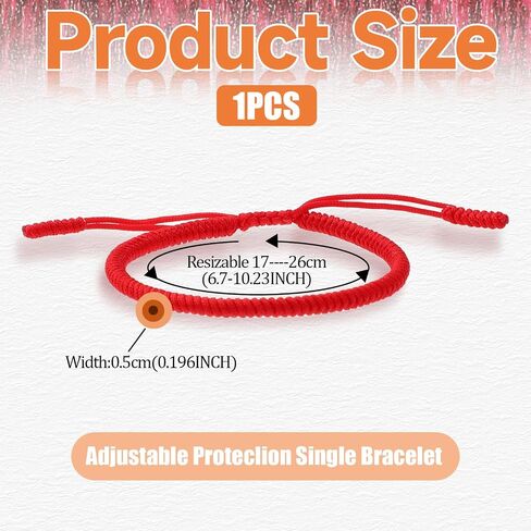 Handmade Red String Bracelet Authentic Blessed Tibetan Buddhist Monks Bracelet Prayer Protection Good Luck Knot Bracelets Talisman Woven Rope in Saudi Arabia