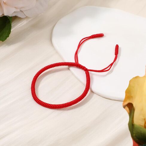 Handmade Red String Bracelet Authentic Blessed Tibetan Buddhist Monks Bracelet Prayer Protection Good Luck Knot Bracelets Talisman Woven Rope in Saudi Arabia