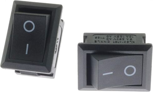 20-Pack 2 Pin Boat Rocker Power Switch Mini Black Toggle Switch Home Appliances Car Switch ON/Off 2 Position in Saudi Arabia