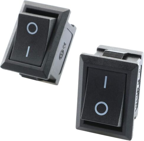 20-Pack 2 Pin Boat Rocker Power Switch Mini Black Toggle Switch Home Appliances Car Switch ON/Off 2 Position in Saudi Arabia