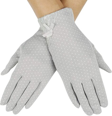 قفازات القيادة النسائية القطنية المضادة للانزلاق للحماية من الأشعة فوق البنفسجية في الهواء الطلق من Lovful in Kuwait