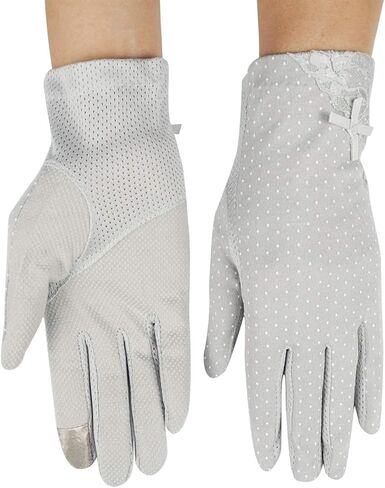 قفازات القيادة النسائية القطنية المضادة للانزلاق للحماية من الأشعة فوق البنفسجية في الهواء الطلق من Lovful in Kuwait