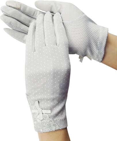 قفازات القيادة النسائية القطنية المضادة للانزلاق للحماية من الأشعة فوق البنفسجية في الهواء الطلق من Lovful in Kuwait