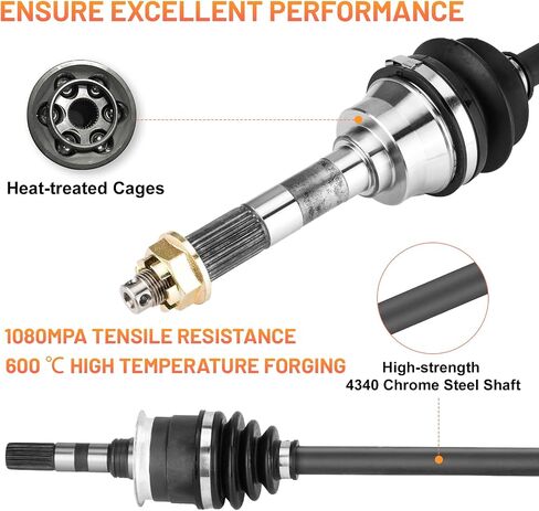 Front Left & Right CV Axle Shaft with Wheel Bearing for Kawasaki Mule 2510 3010 4010 Trans Diesel 4x4 2009 2010 2011 2012 2013 2014 2015 2016 2017 2018 2019 2020 2021 2022 39158-1102, 59266-0034 in Saudi Arabia