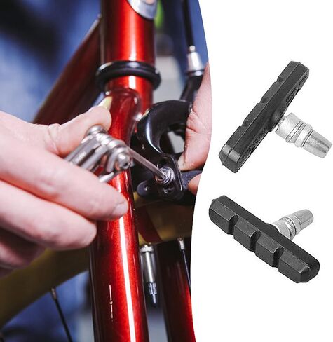 زوجان من أحذية الفرامل العالمية، بدون ضوضاء 70 مم كتل فرامل على شكل حرف V عالمية مع صامولة سداسية وفواصل للدراجات الجبلية MTB in Kuwait