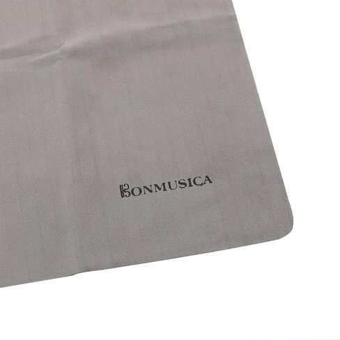 BAIRONG رمادي تقليد الشامواه ستوكات تنظيف وتلميع القماش للآلة الموسيقية الغيتار الكمان البيانو الكلارينيت 17.9 × 11.8 بوصة in Kuwait