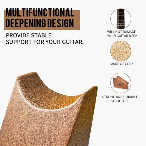Guitar Neck Rest, Natural Cork Guitar Neck Support Pillow Cradle Holder, Guitar Workstation String Instrument Tool for String Changing, Repair, Cleaning in Saudi Arabia