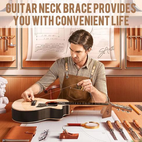 Guitar Neck Rest, Natural Cork Guitar Neck Support Pillow Cradle Holder, Guitar Workstation String Instrument Tool for String Changing, Repair, Cleaning in Saudi Arabia